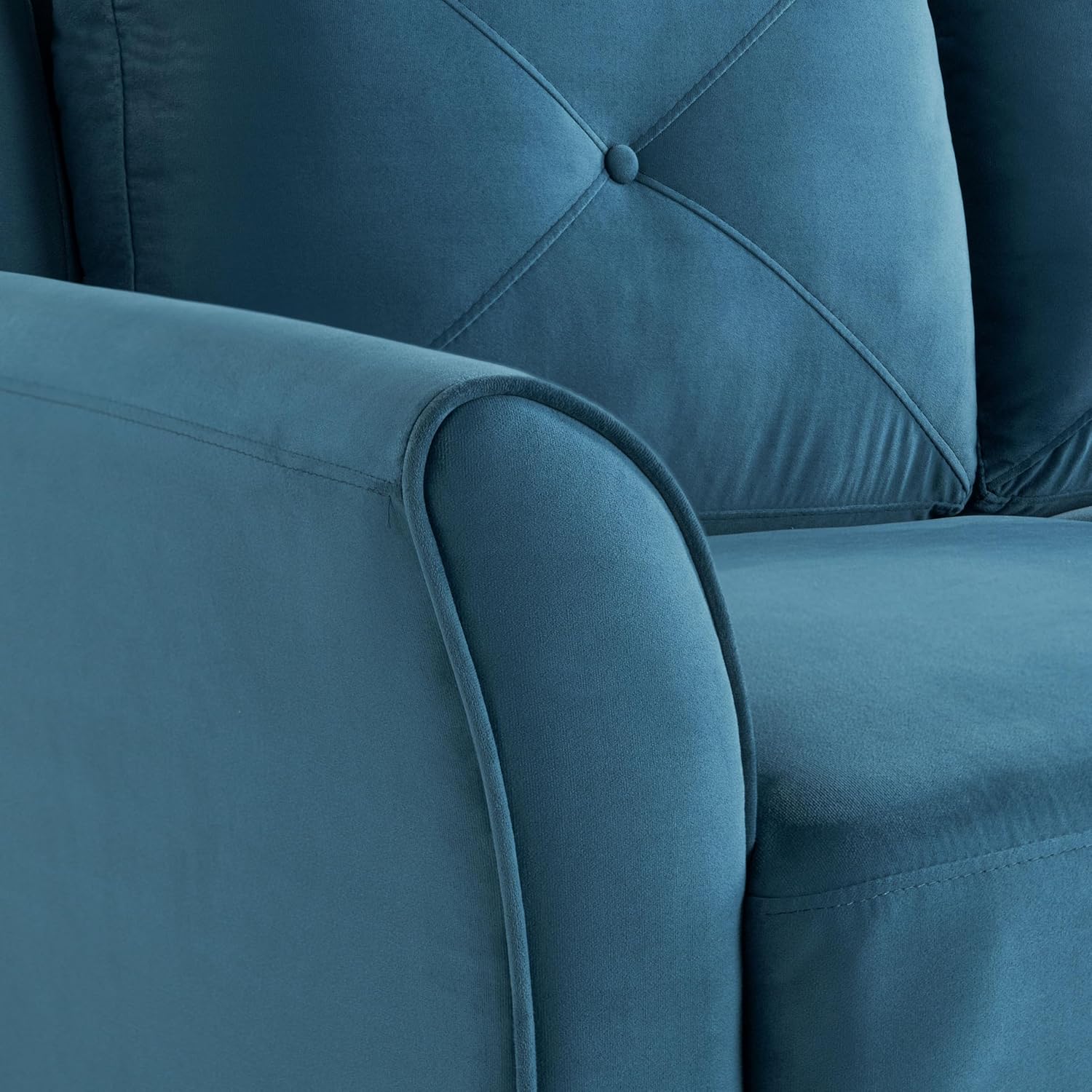 Lifestyle Harrington Sofa Upholstered Microfiber Fabric Curved Arm Couch