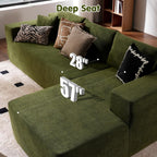 ovios Cloud Sectional Couch with L Shape Chaise Modern Modular Sofa