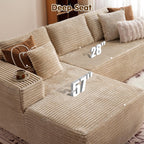 ovios Cloud Sectional Couch with L Shape Chaise Modern Modular Sofa