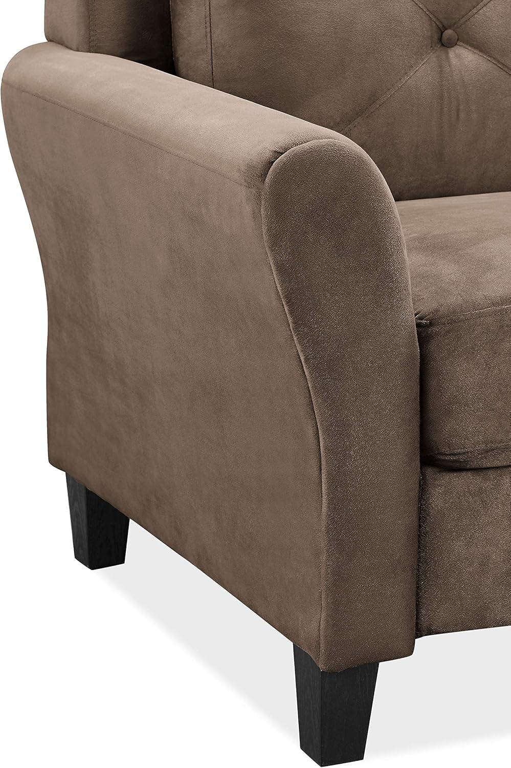 Lifestyle Harrington Sofa Upholstered Microfiber Fabric Curved Arm Couch