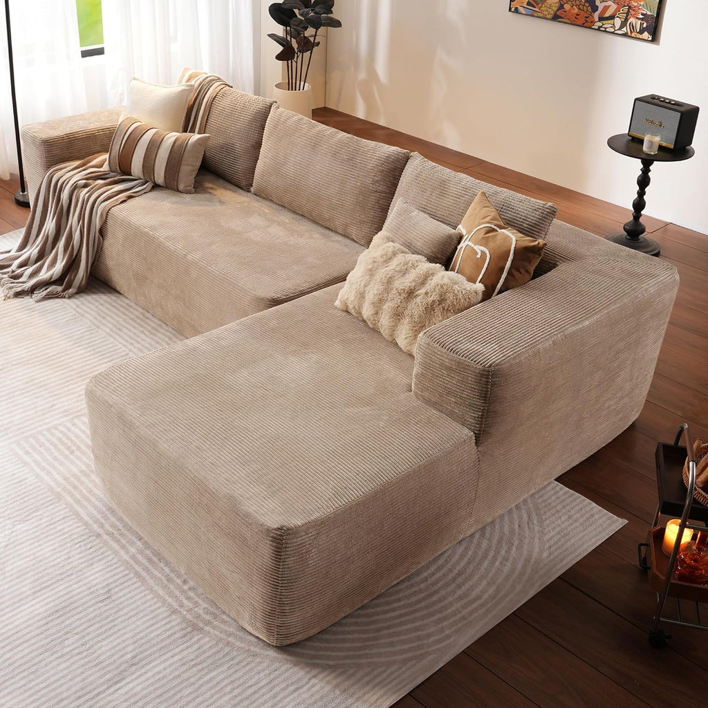 ovios Cloud Sectional Couch with L Shape Chaise Modern Modular Sofa