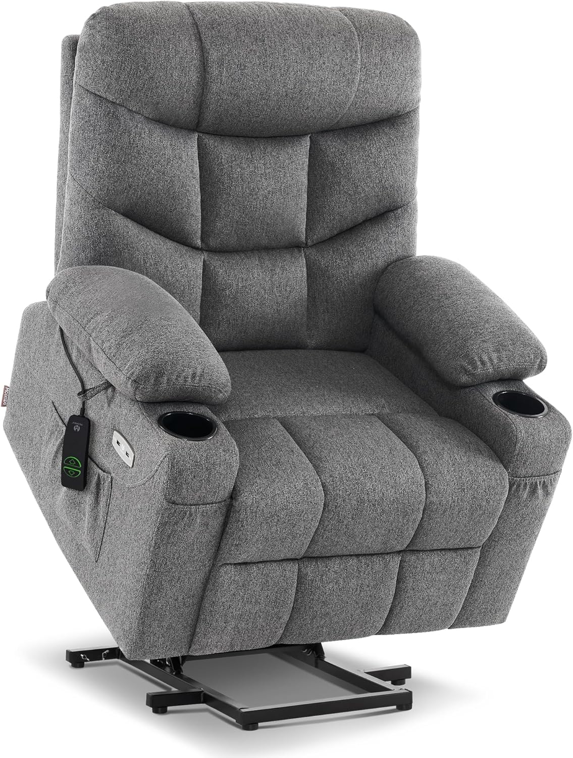 MCombo Power Lift Recliner Chair for Elderly with Extended Footrest Fabric