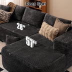 ovios Cloud Sectional Couch with L Shape Chaise Modern Modular Sofa