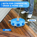LidoDola 14 Inch Pressure Washer Surface Cleaner with Wheels for Concrete Patio Deck