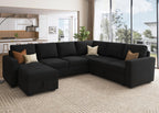 HONBAY Modular Sectional Sleeper Sofa L Shaped Couch with Pull Out Bed