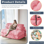 MAXYOYO Folding Sofa Bed Convertible Sleeper Chair with Pillow