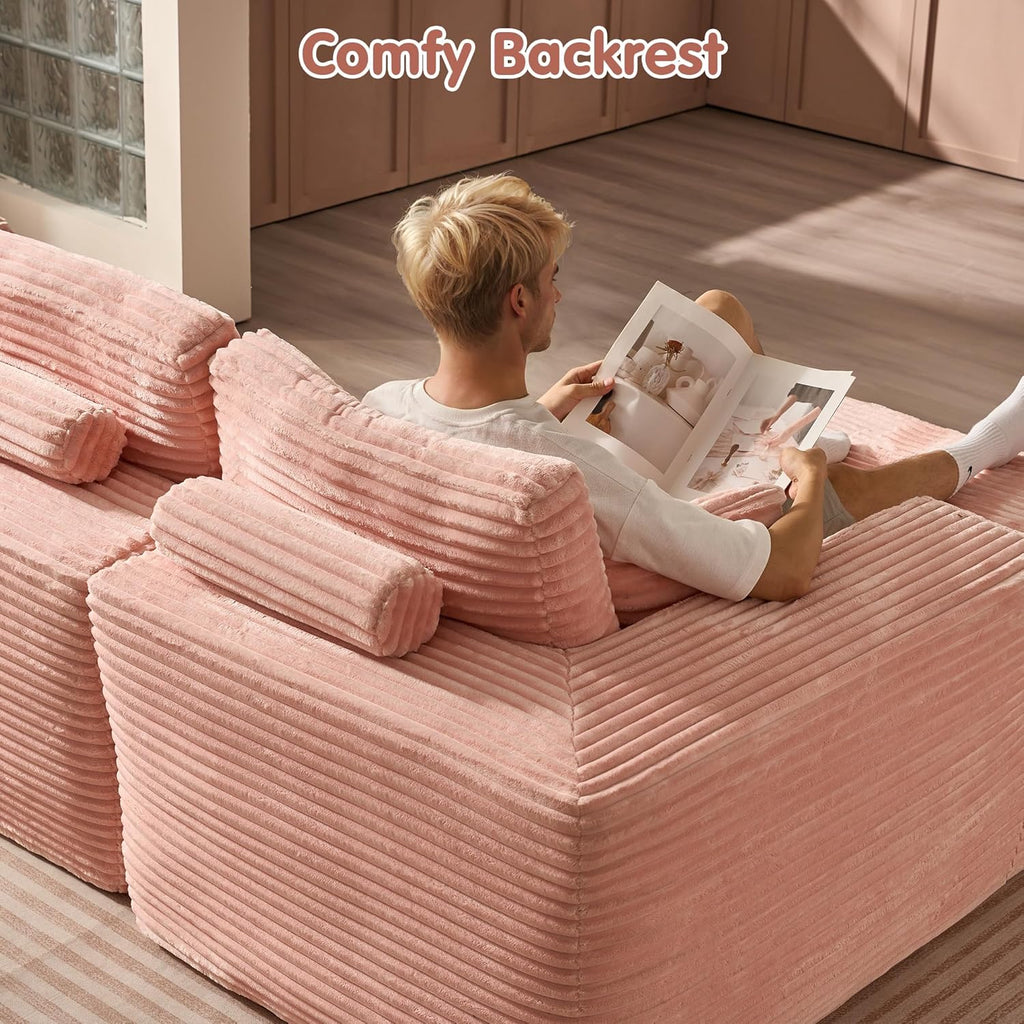 ovios Cloud Sectional Couch with L Shape Chaise Modern Modular Sofa