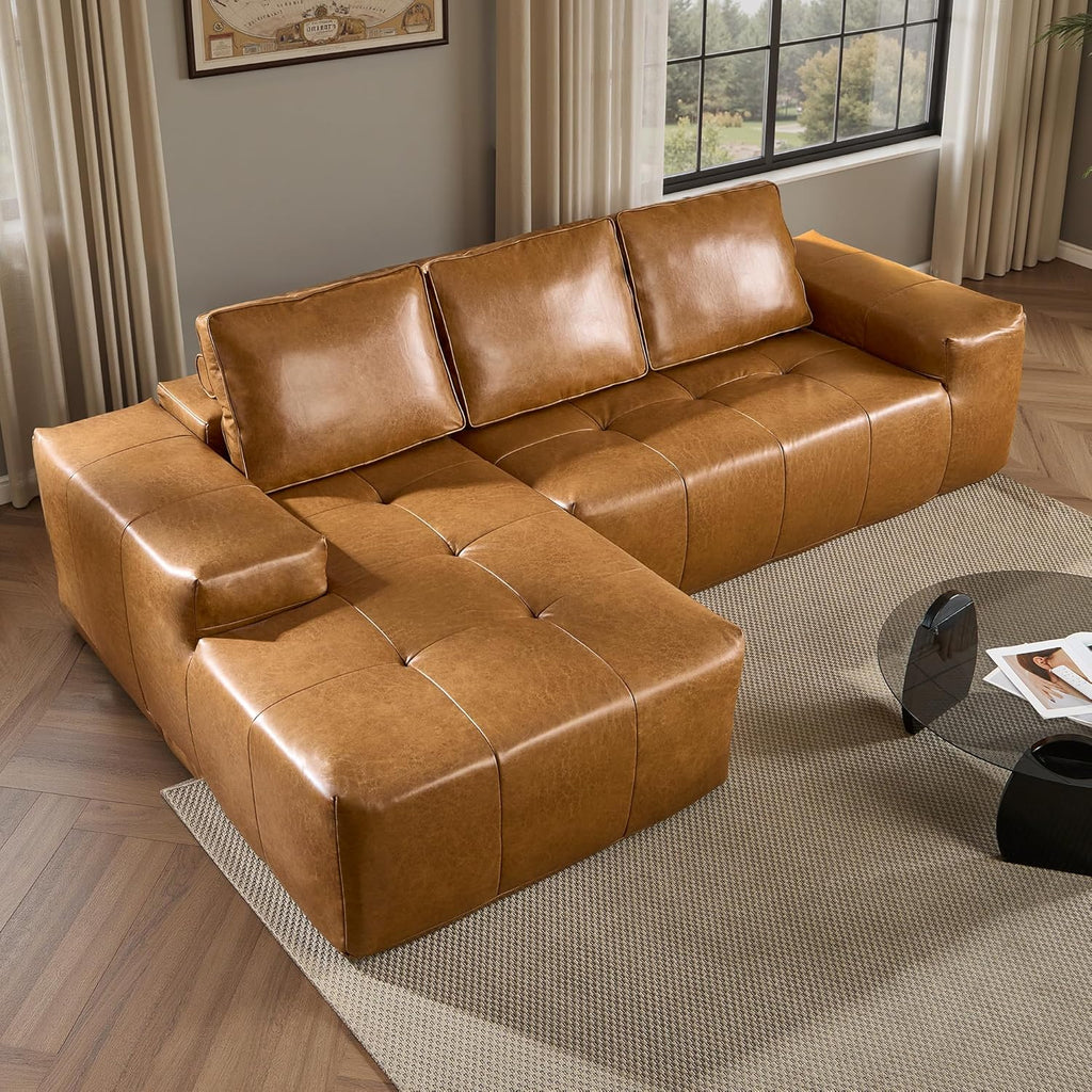 ovios Cloud Sectional Couch with L Shape Chaise Modern Modular Sofa