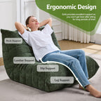 Hobestluk Giant Bean Bag Chair Memory Foam Faux Fur Sofa for Living Room