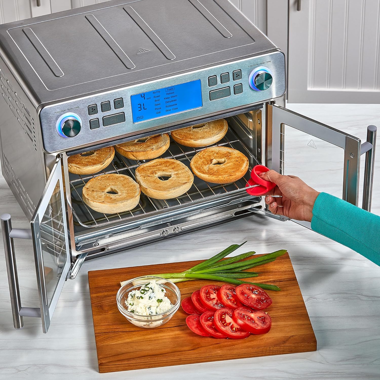 Emeril Lagasse Dual Zone 360 Air Fryer Oven 25 QT Extra Large French Door Cook Two Foods