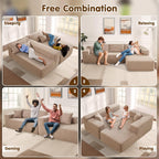 ovios Cloud Sectional Couch with L Shape Chaise Modern Modular Sofa