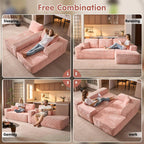 ovios Cloud Sectional Couch with L Shape Chaise Modern Modular Sofa