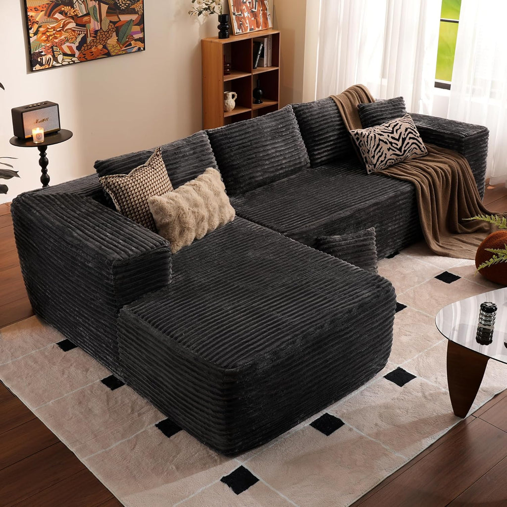 ovios Cloud Sectional Couch with L Shape Chaise Modern Modular Sofa