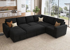HONBAY Modular Sectional Sleeper Sofa L Shaped Couch with Pull Out Bed
