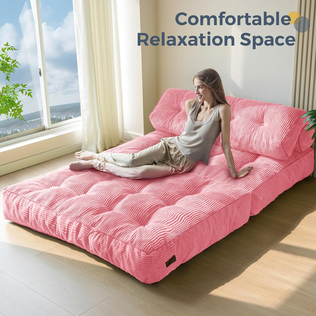 MAXYOYO Folding Sofa Bed Convertible Sleeper Chair with Pillow