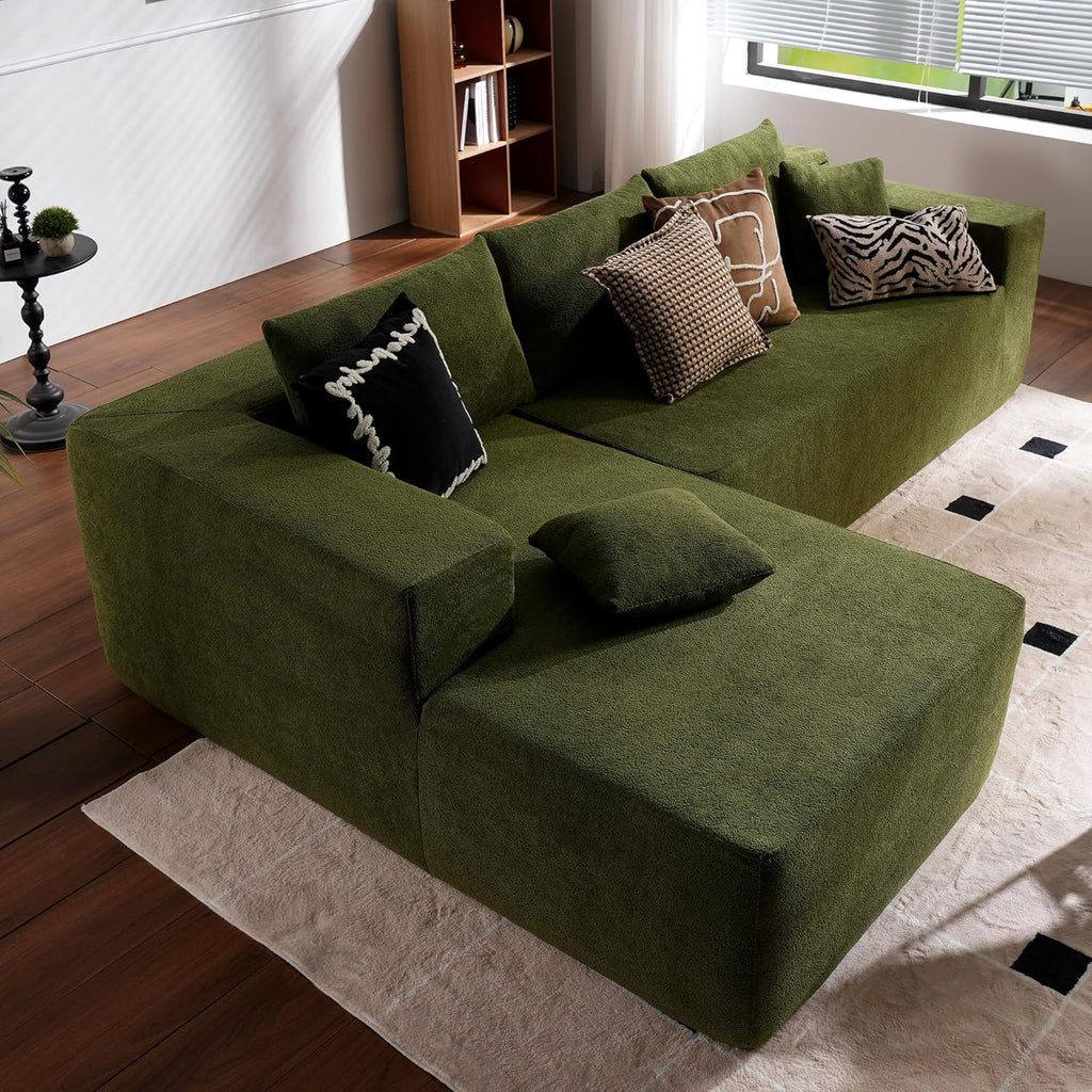 ovios Cloud Sectional Couch with L Shape Chaise Modern Modular Sofa