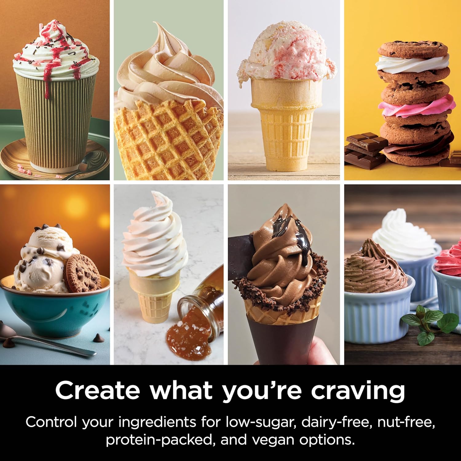 Ninja Swirl Ice Cream and Soft Serve Maker 13 in 1 Machine for Sorbet Milkshake Yogurt