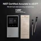 Typhur WiFi Wireless Meat Thermometer Digital with 2 Probes LCD Display for BBQ Grill Oven