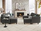 Huatean Home Modular Sectional Sofa U Shaped Couch 6 Seat Convertible High Density Foam