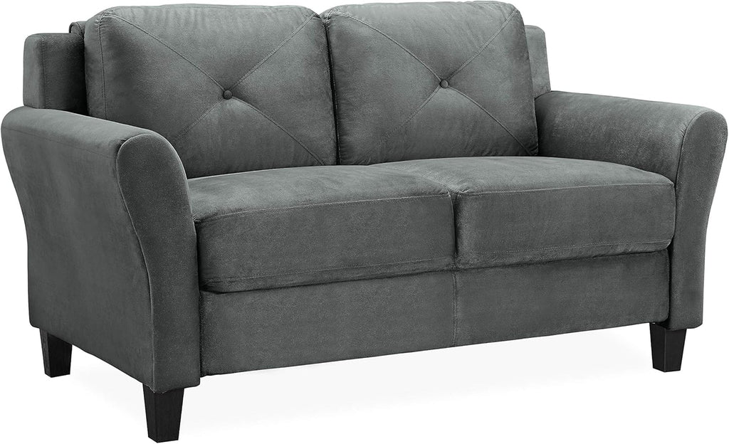 Lifestyle Harrington Sofa Upholstered Microfiber Fabric Curved Arm Couch