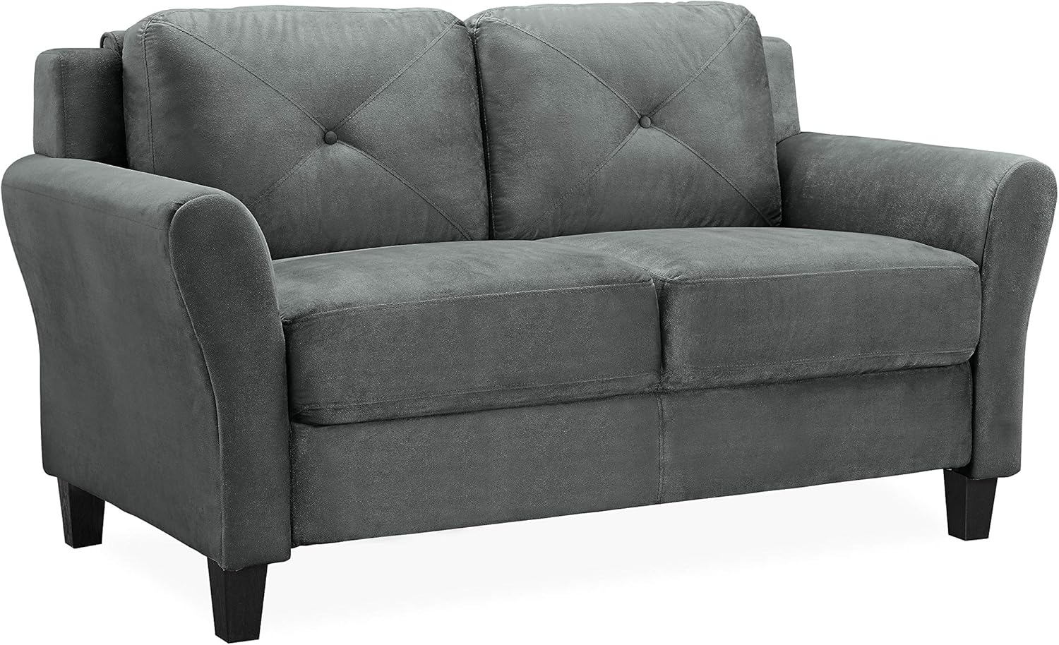 Lifestyle Harrington Sofa Upholstered Microfiber Fabric Curved Arm Couch
