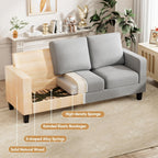 VICTONE Convertible L Shaped Sectional Sofa Couch 3 Seat with Ottoman