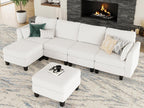 Huatean Home Modular Sectional Sofa U Shaped Couch 6 Seat Convertible High Density Foam
