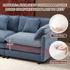 Ihanherry U Shaped Modular Cloud Sofa 5 Seat Chenille Sectional with Ottoman