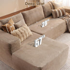 ovios Cloud Sectional Couch with L Shape Chaise Modern Modular Sofa