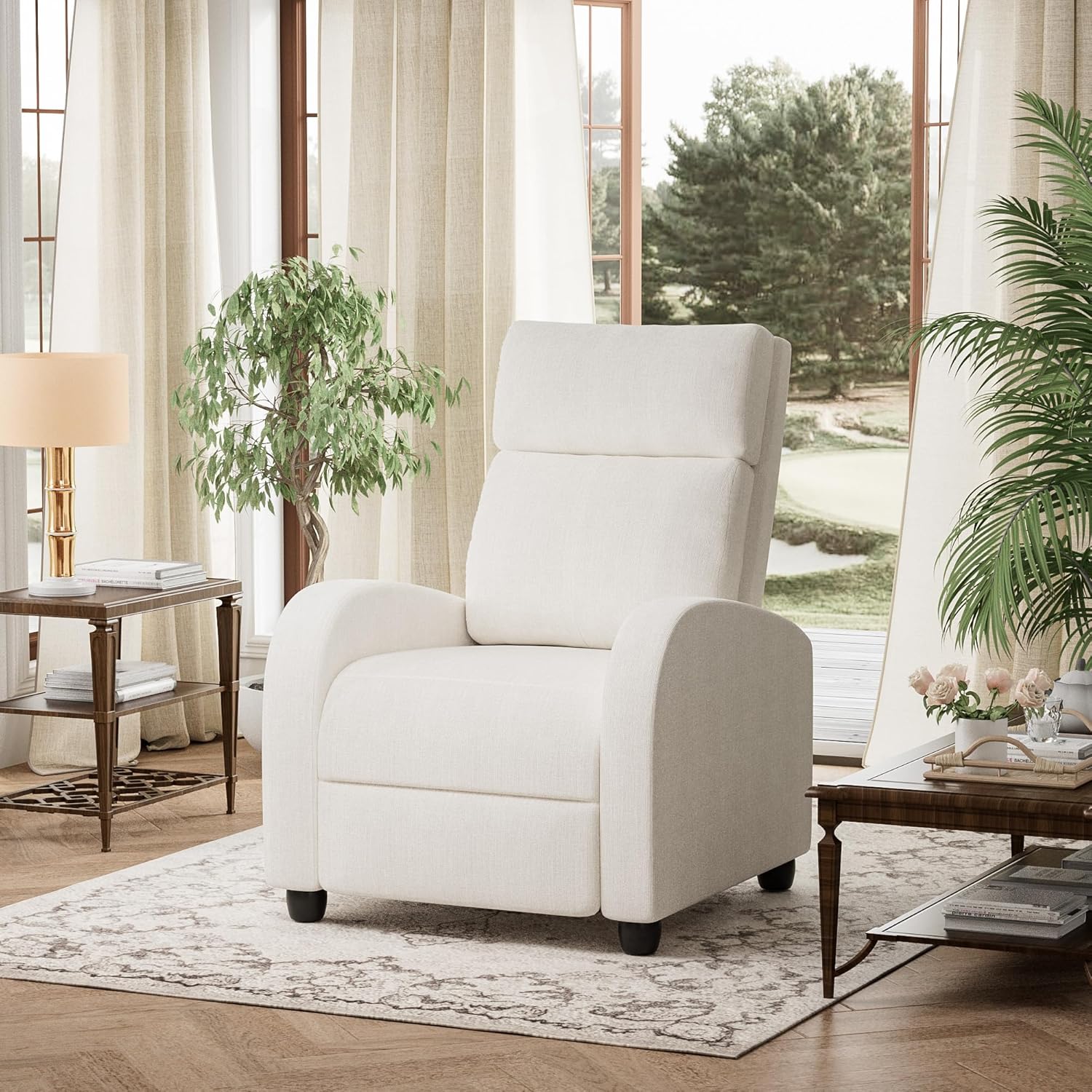Homall Modern Recliner Chair PU Leather Padded Seat Single Sofa Home Theater