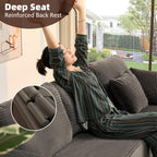 Afuson Boneless Sectional Sofa L Shape Deep Seat Cloud Couch Living Room
