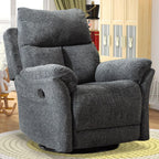 ANJ Swivel Rocker Recliner Chair Manual Fabric Small Space