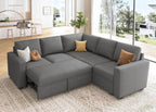 HONBAY Modular Sectional Sleeper Sofa L Shaped Couch with Pull Out Bed
