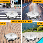 LidoDola 14 Inch Pressure Washer Surface Cleaner with Wheels for Concrete Patio Deck