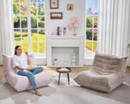 Hobestluk Giant Bean Bag Chair Memory Foam Faux Fur Sofa for Living Room