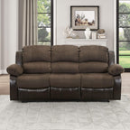 Lexicon Loveseat Recliner Double Sofa Manual Pull Tab Faux Leather Living Room