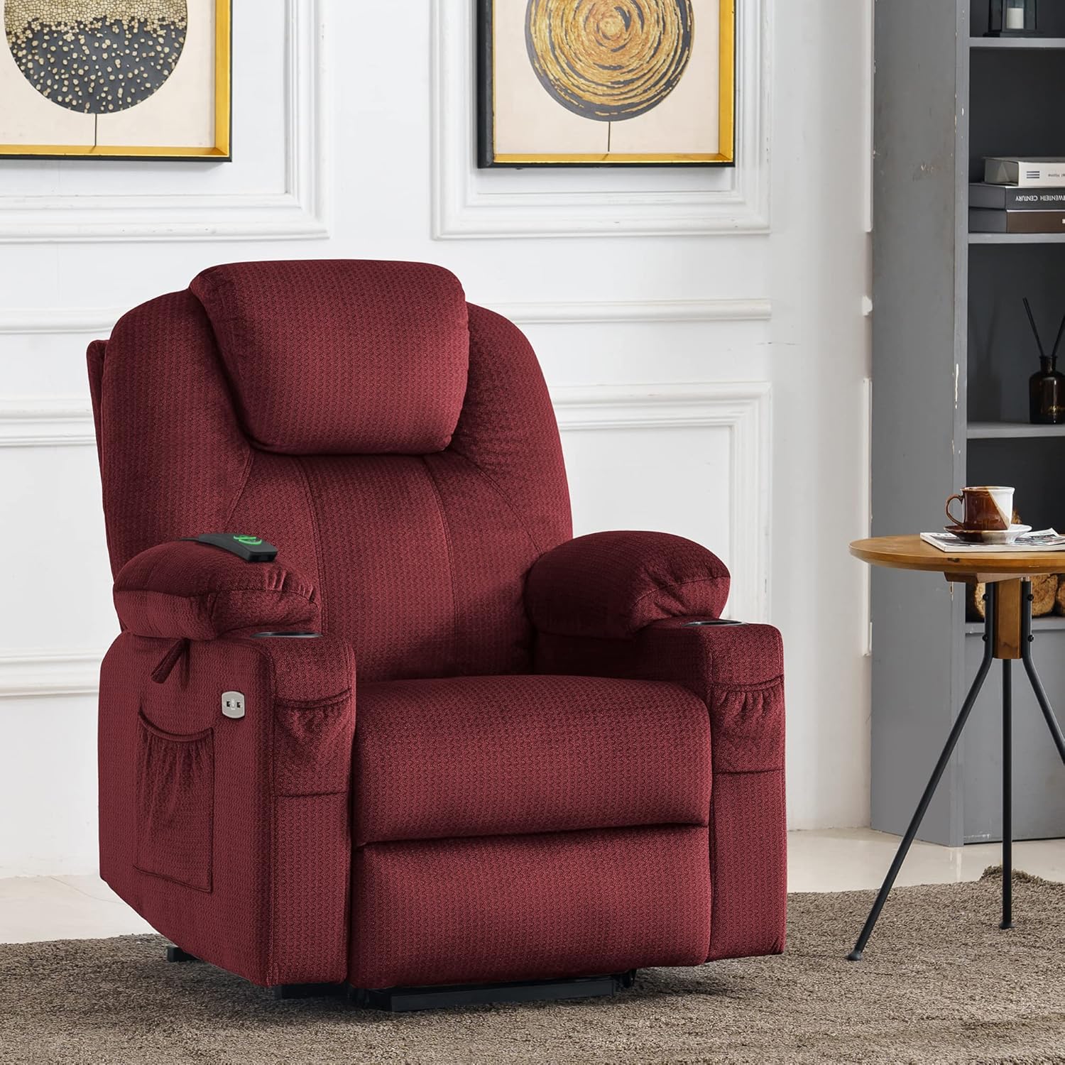 MCombo Power Lift Recliner Chair for Elderly with Heat Massage USB Cup Holders