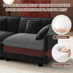 Ihanherry U Shaped Modular Sectional Sofa 5 Seat with 2 Ottomans Chenille