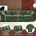 Ihanherry U Shaped Modular Sectional Sofa 5 Seat with 2 Ottomans Chenille