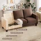 VICTONE Convertible L Shaped Sectional Sofa Couch 3 Seat with Ottoman