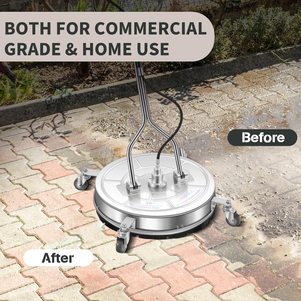 LidoDola 14 Inch Pressure Washer Surface Cleaner with Wheels for Concrete Patio Deck