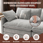 Ihanherry U Shaped Modular Sectional Sofa 5 Seat with 2 Ottomans Chenille
