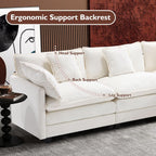 Ihanherry U Shaped Modular Sectional Sofa 5 Seat with 2 Ottomans Chenille