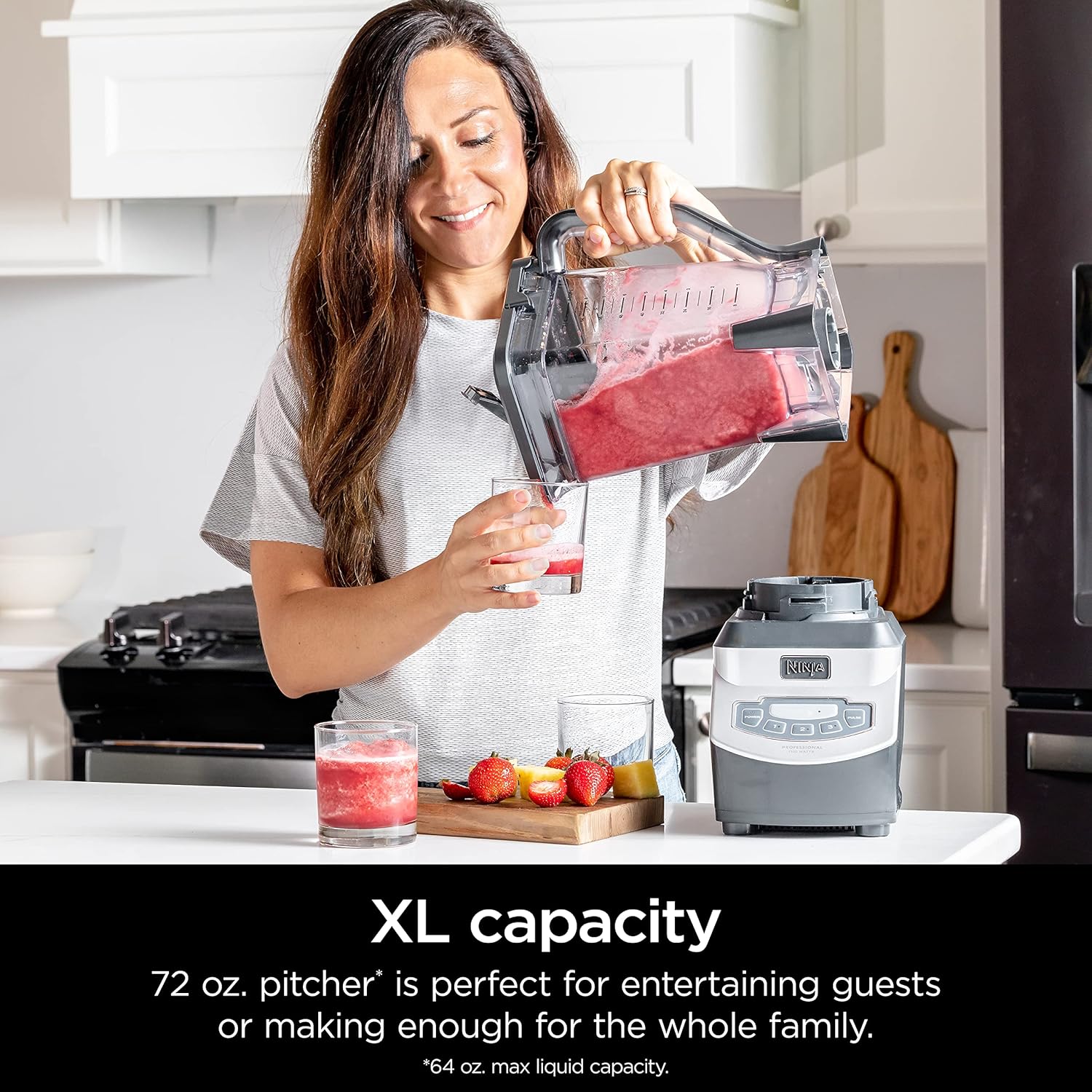 Ninja 1000W Countertop Blender Total Crushing Smoothie and Ice Blender 72oz Black & Grey