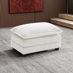 Ihanherry U Shaped Modular Cloud Sofa 5 Seat Chenille Sectional with Ottoman