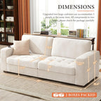Ihanherry U Shaped Modular Cloud Sofa 5 Seat Chenille Sectional with Ottoman