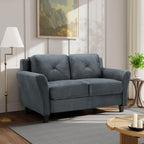 Lifestyle Harrington Sofa Upholstered Microfiber Fabric Curved Arm Couch