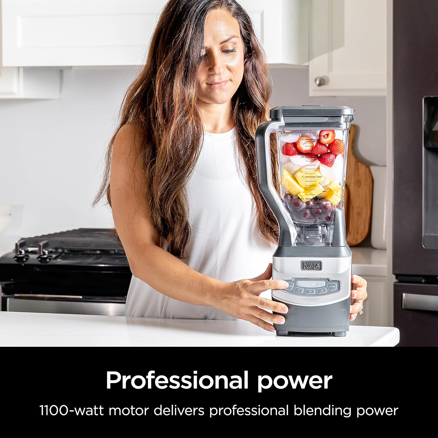 Ninja 1000W Countertop Blender Total Crushing Smoothie and Ice Blender 72oz Black & Grey