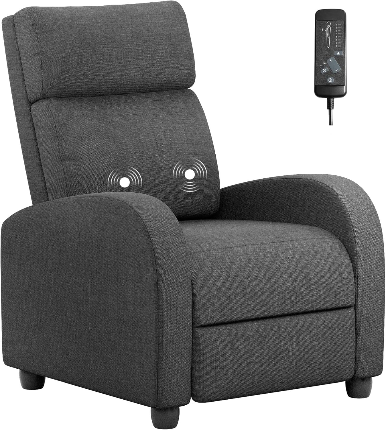 Homall Modern Recliner Chair PU Leather Padded Seat Single Sofa Home Theater