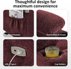 MCombo Power Lift Recliner Chair for Elderly with Extended Footrest Fabric